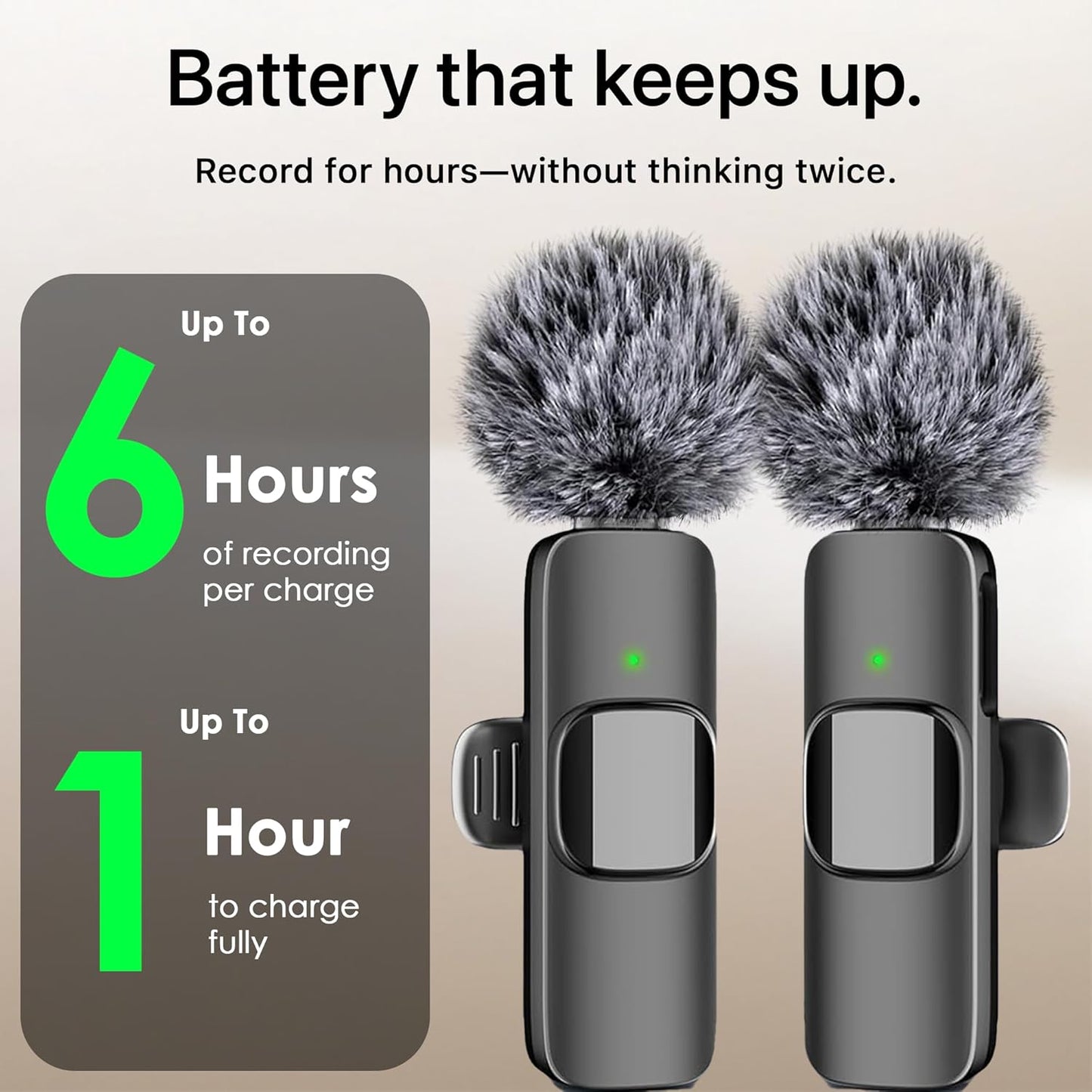 Mini Mic Pro Wireless Microphone for iPhone, iPad, Android, Lavalier Microphone for Video Recording - 2 Pack iPhone Mic Crystal Clear Recording with USB-C for Podcast, ASMR (iPhone 15+ / Android)