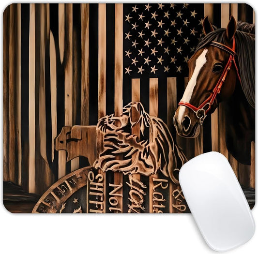 Horse, National Flag Mouse pad Customized Mousepad Non-Slip Rubber Base Mouse Pads for Computers Laptop Office Desk Accessories Mouse pad
