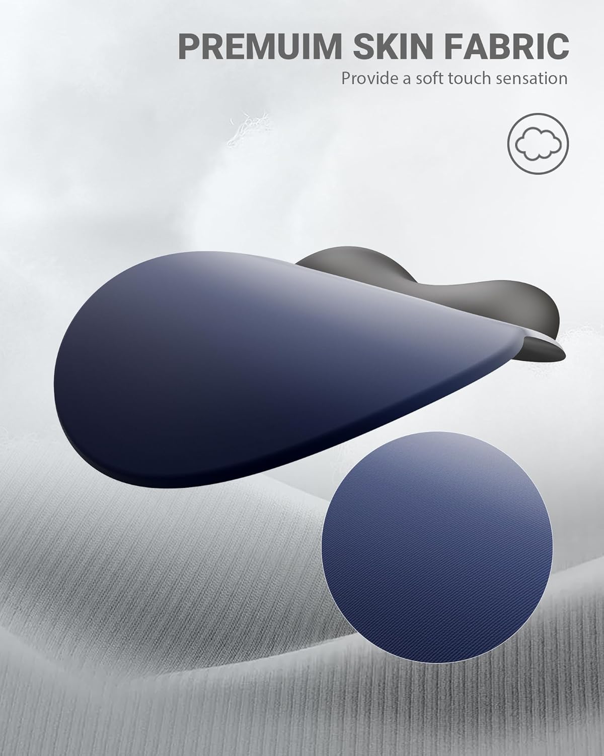 Ergonomic Mouse Pad with Wrist Rest, Large Mousepad(10.6'' x 9''), Wrist Support Mouse Mat with Non-Slip Base, Pain Relief for Laptop & Computer(Gradient Blue Black)