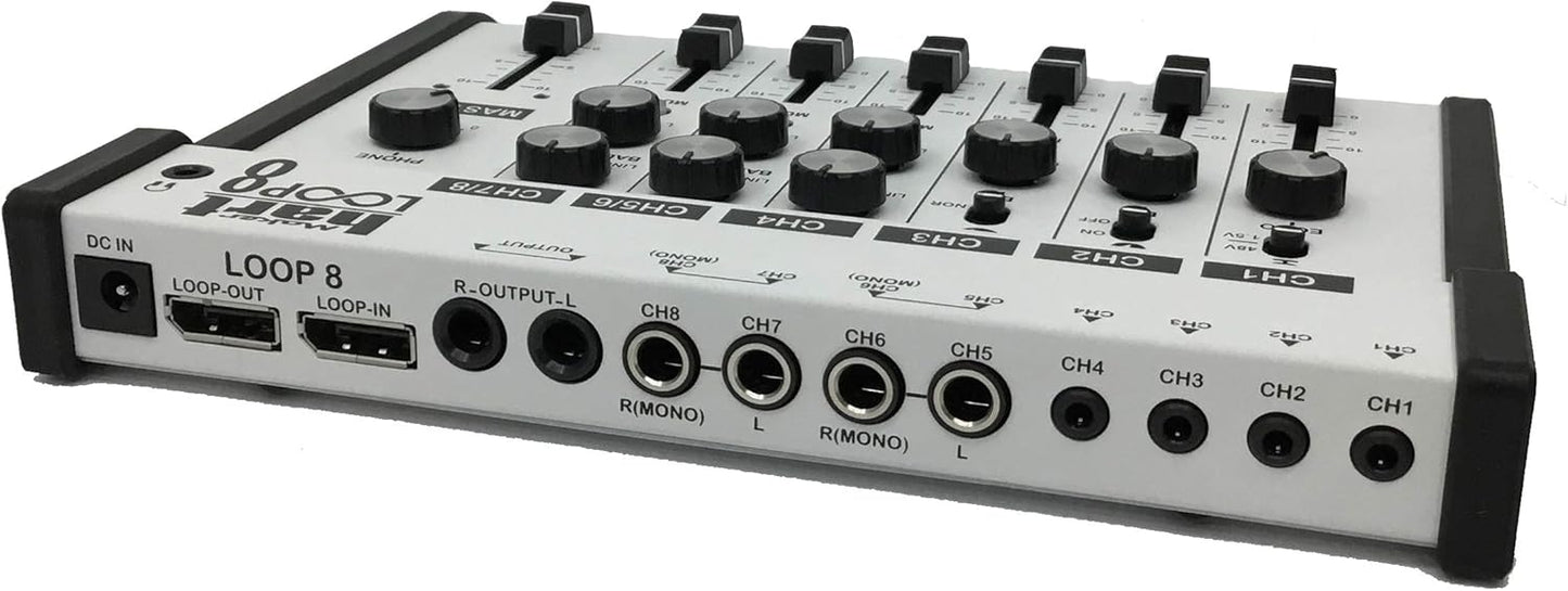 Maker hart Loop Mixer 8 3.5mm/6.3mm JACK/Bluetooth/Phono EQ Pre-amplify/microphone Compatibility/audio mixer