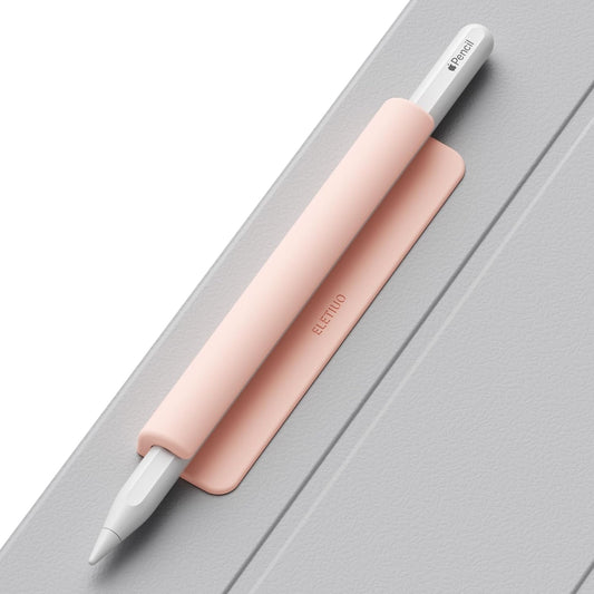 ELETIUO Silicone Pencil Holder Sleeve,Compatible with Apple Pencil (USB-C),Apple Pencil 1st/ 2nd Generation,Strong Adhesive Sticky Attached to iPad Case for Stylus Pens,Pink