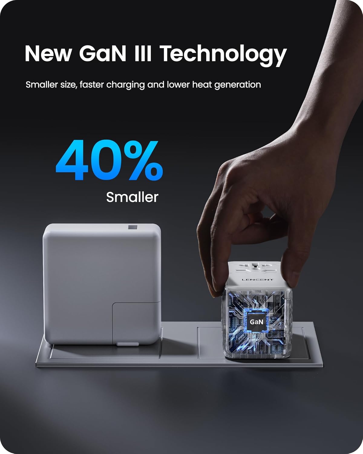 LENCENT 120W International Travel Adapter, Universal Travel Adapter with 1 QC USB-A & 3 PD3.0 Type C Power Adapter, Fast Charging for Phone,Laptops, All-in-One Outlet Adapter for USA/UK/EU/AUS, White