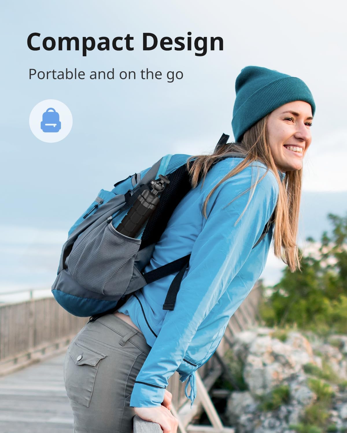 UBeesize Flexible Mini Phone Tripod, Portable and Adjustable Camera Stand Holder with Wireless Remote and Universal Clip, Compatible with Cellphones, Sports Cameras