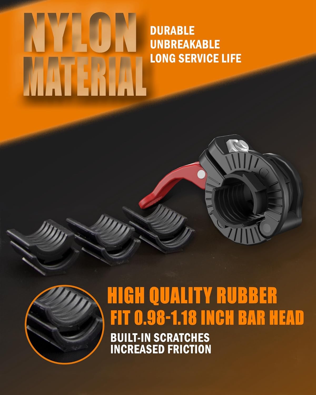 MAXRICH Barbell Clamp 1 inch Multiple Sizes & Adjustable Weight Clips for Quick Release Barbell Collars