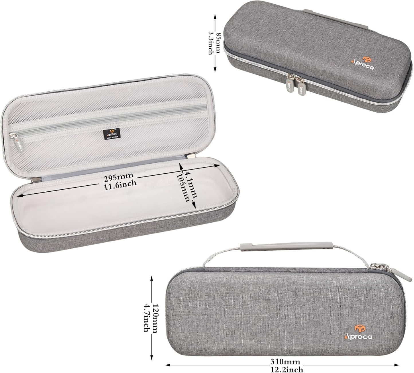 Aproca Grey Portable Hard Storage Case, for Canon ImageFORMULA R10 / ImageFORMULA P-215II Portable Document Scanner