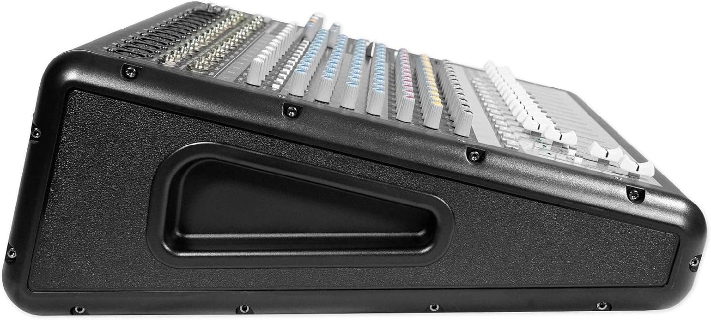 Rockville RPM1470 6000W Peak 14-Channel Powered Mixer, 750W RMS x 2 at 4 Ohm, USB/Bluetooth, 24-Bit Effects, 14 XDR2 Mic Preamps, for Live Events/Church Bands