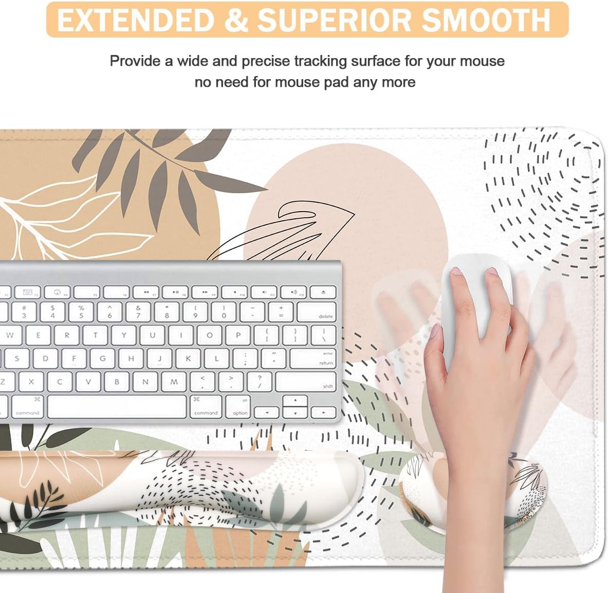 Large Mouse Pad Set,Extended Gaming Mouse Pad + Keyboard Wrist Rest Support - Minimalist