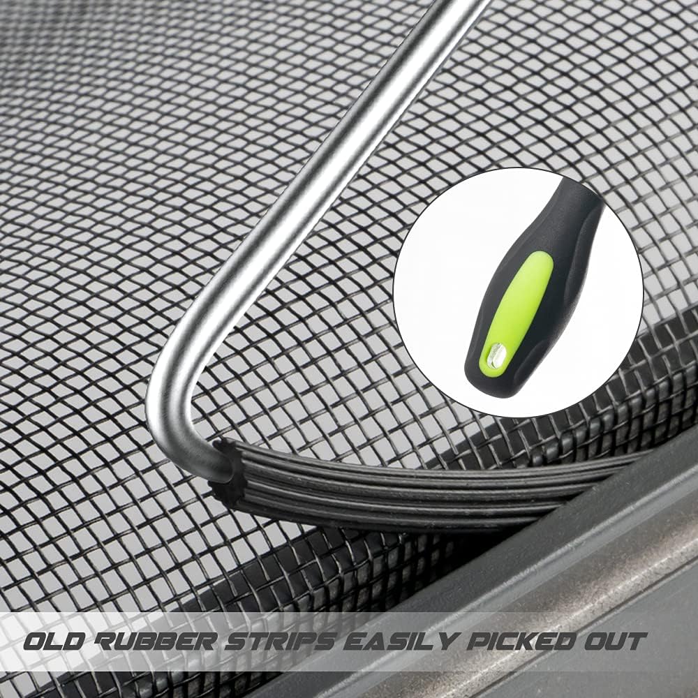 Fiberglass Screen Repair Kit, Black, 48" x 110", Easy to Install, Up to 5 Years Lifespan, Wide Application