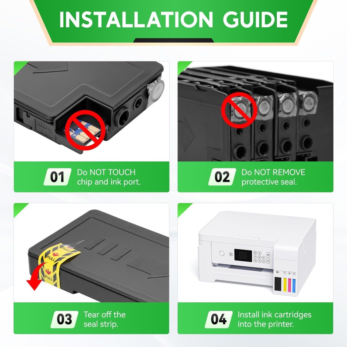 962XL Ink Cartridges Combo 4-Pack High Yield Replacement for HP 962 962XL Ink Compatible with OfficeJet 9012 Pro 9010 9014 9015 9016 9018 9019 9020 9022 9025 9028 e Printers Black Cyan Magenta Yellow