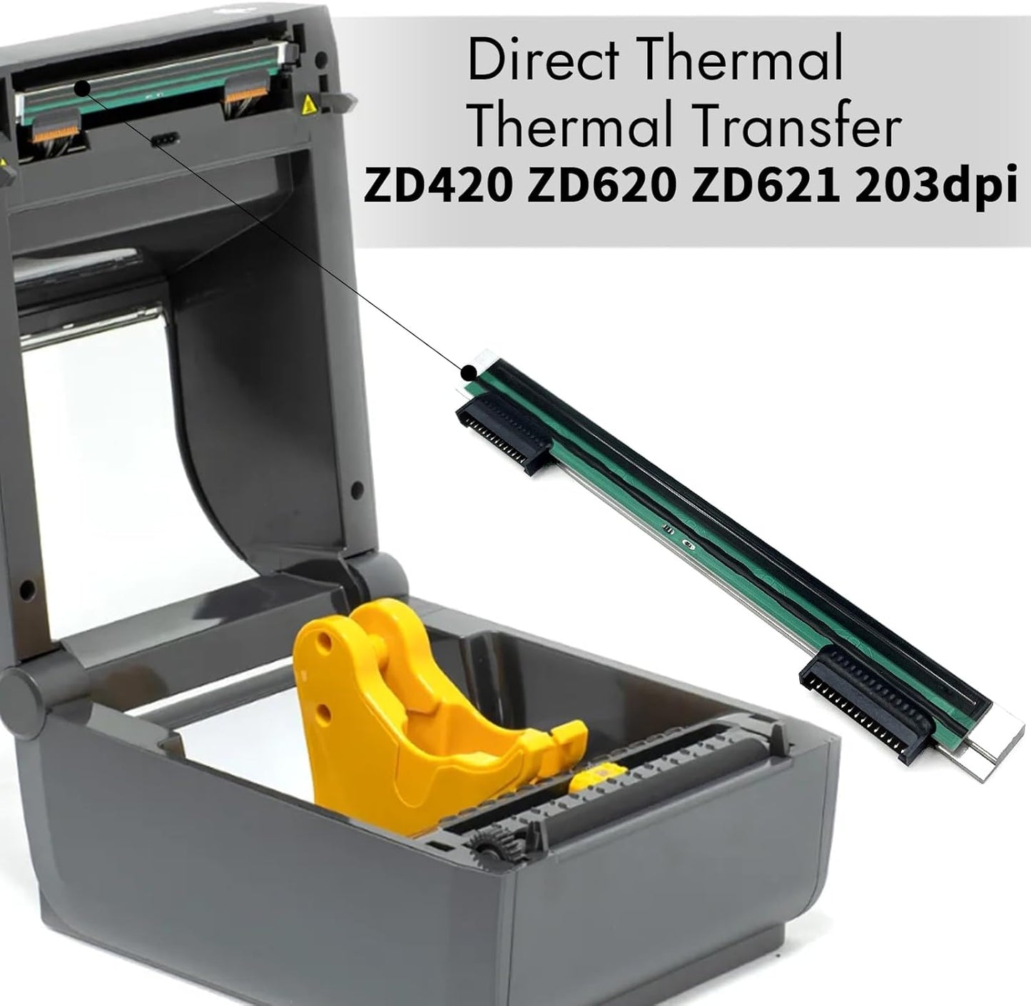 P1080383-226 New Printhead for Zebra ZD420 ZD620 ZD621 Thermal Desktop Printer 203dpi Genuine P1080383-415