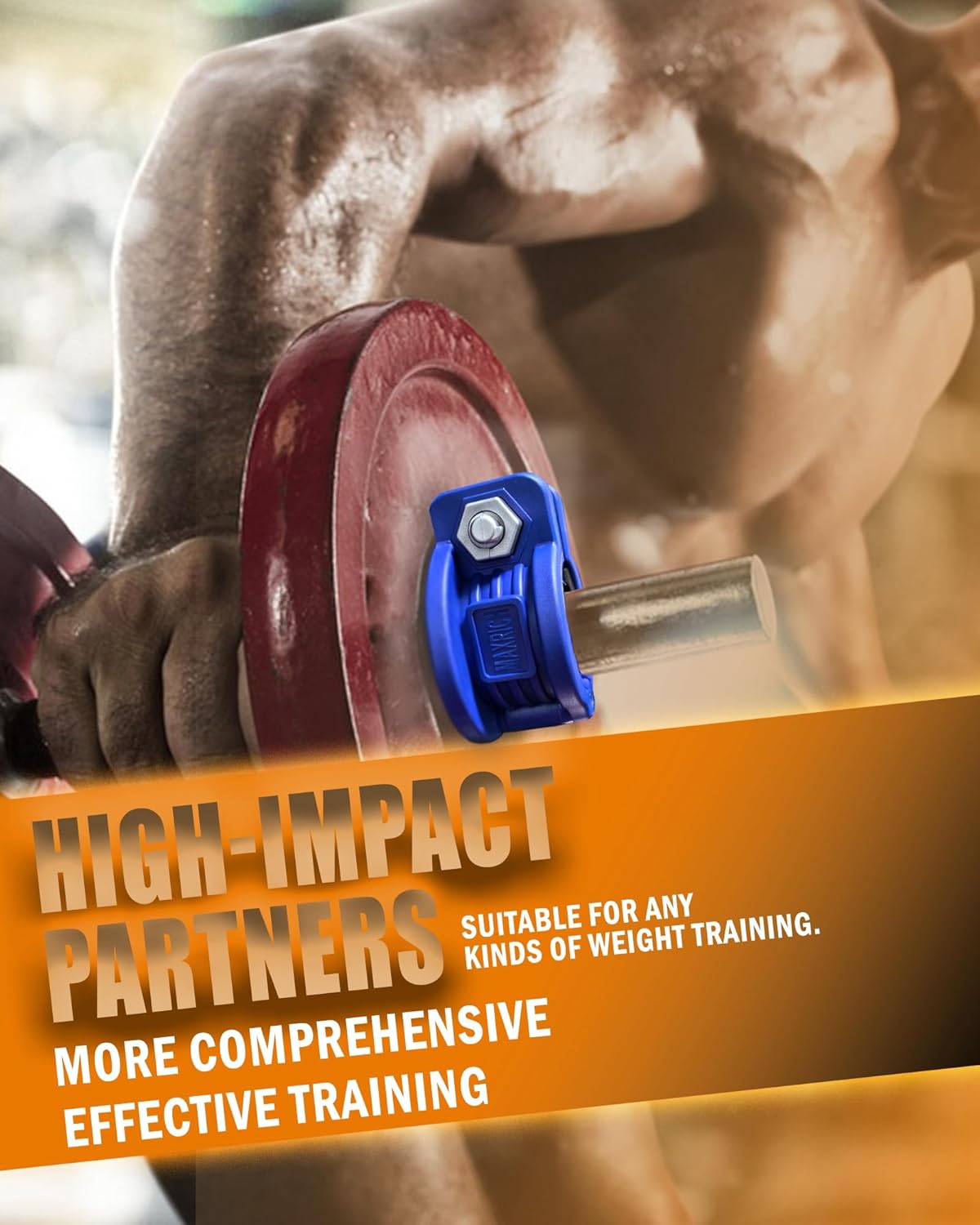 MAXRICH Barbell Clamp 1 inch Multiple Sizes & Adjustable Weight Clips for Quick Release Barbell Collars