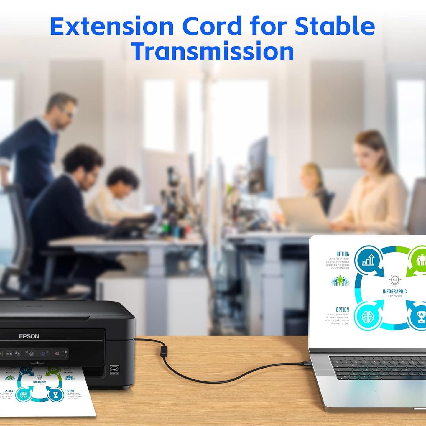 USB 3.0 Extension Cable - 1.6FT(3 Pack), USB A Male to Female, Compatible with Flash Drive, Hard Drive, Card Reader, Webcam, Printer, Keyboard, Mouse, Playstation, Xbox, VR Headset