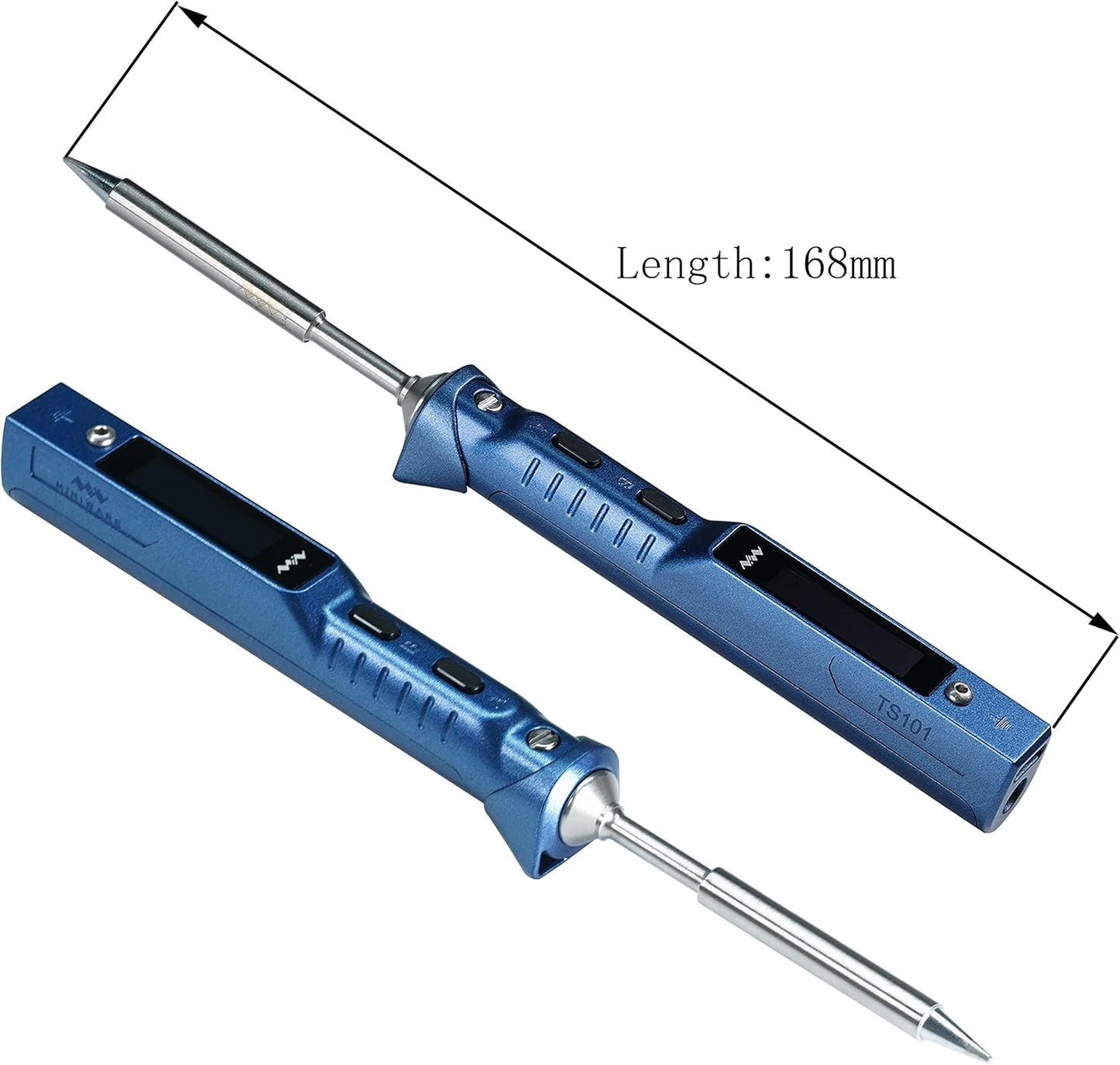 YKEY Original Blue TS101 Electronics Soldering Iron Station Kit USB Type C Power Portable Adjustable Temperature OLED Welding Tool TS100 Upgraded(TS-B2 Tip)