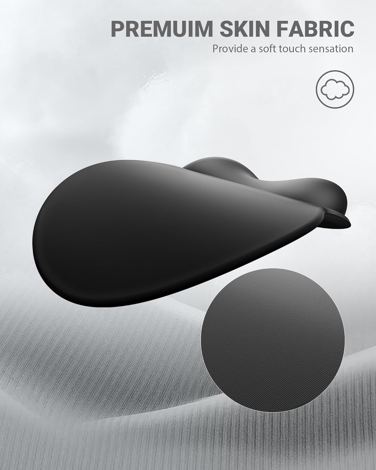 Ergonomic Mouse Pad with Wrist Rest, Large Mousepad(10.6'' x 9''), Wrist Support Mouse Mat with Non-Slip Base, Pain Relief for Laptop & Computer (Black)