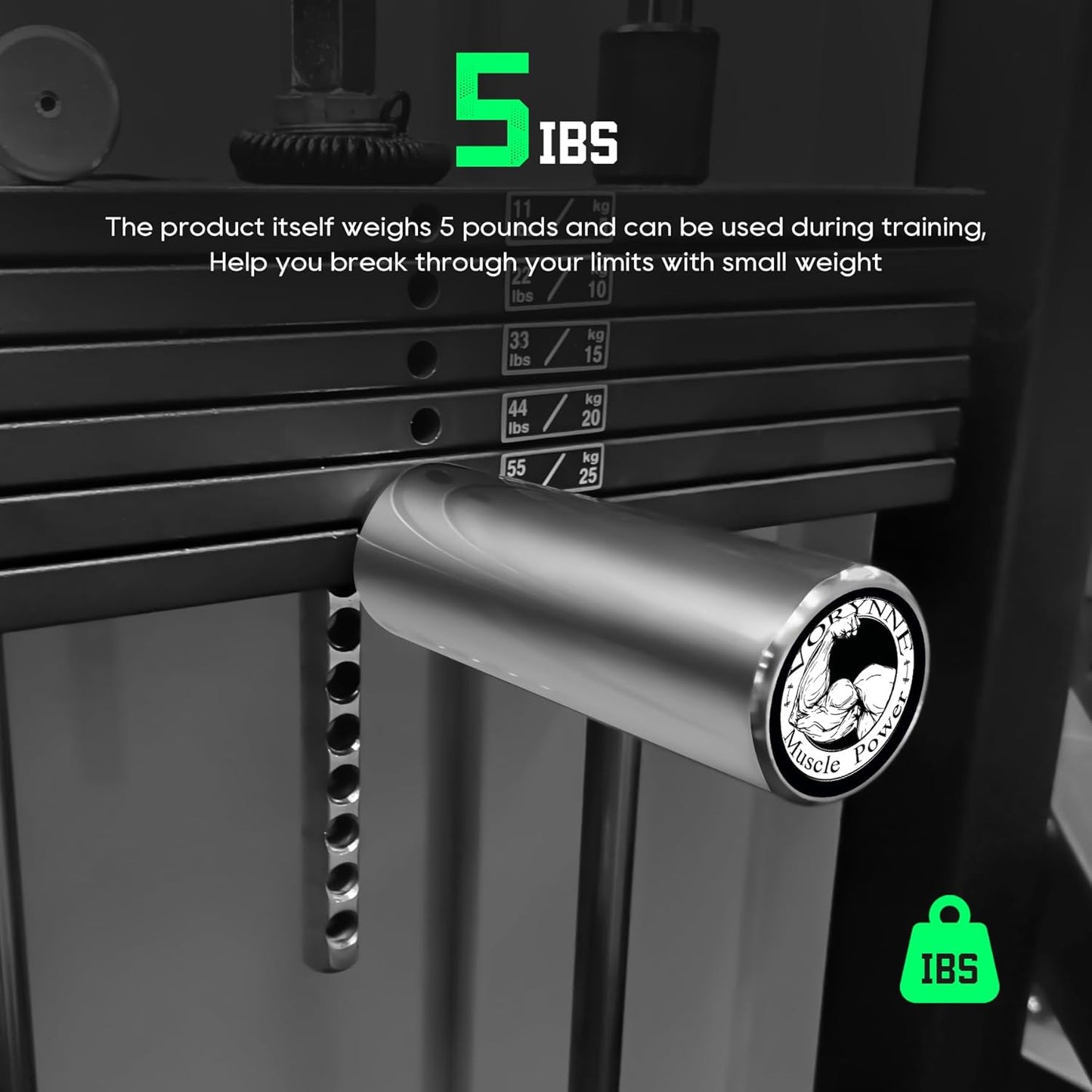 Weight Stack Pin Extender for Gym Cable Machine & Home Gym, Ø10 mm ＆ Ø8 mm, Allowing Additional Olympic Weight Plates, Made of Durable Steel for Secure and Long-Lasting Use