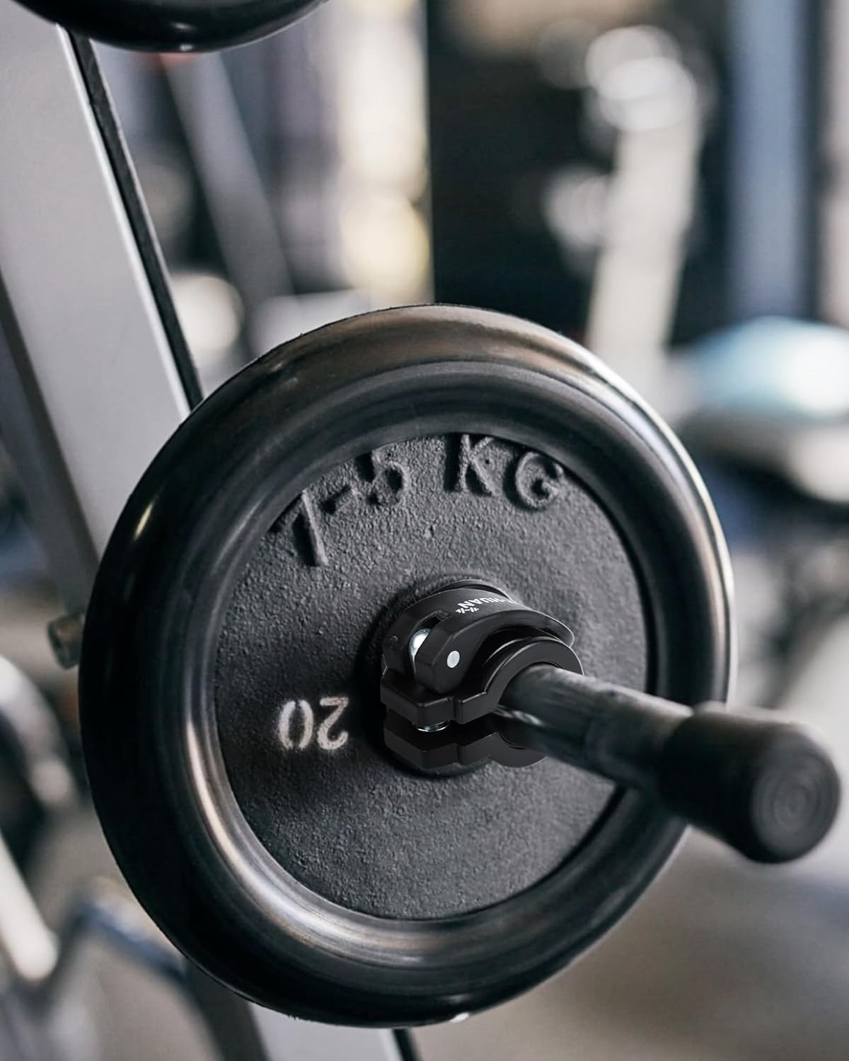 Pro Barbell Clips 1 inch Barbell Clamps 0.9-1.18inch Quick Release Weight Clips for Bars Multi-Size Adjustable Olympic Barbell Clamps