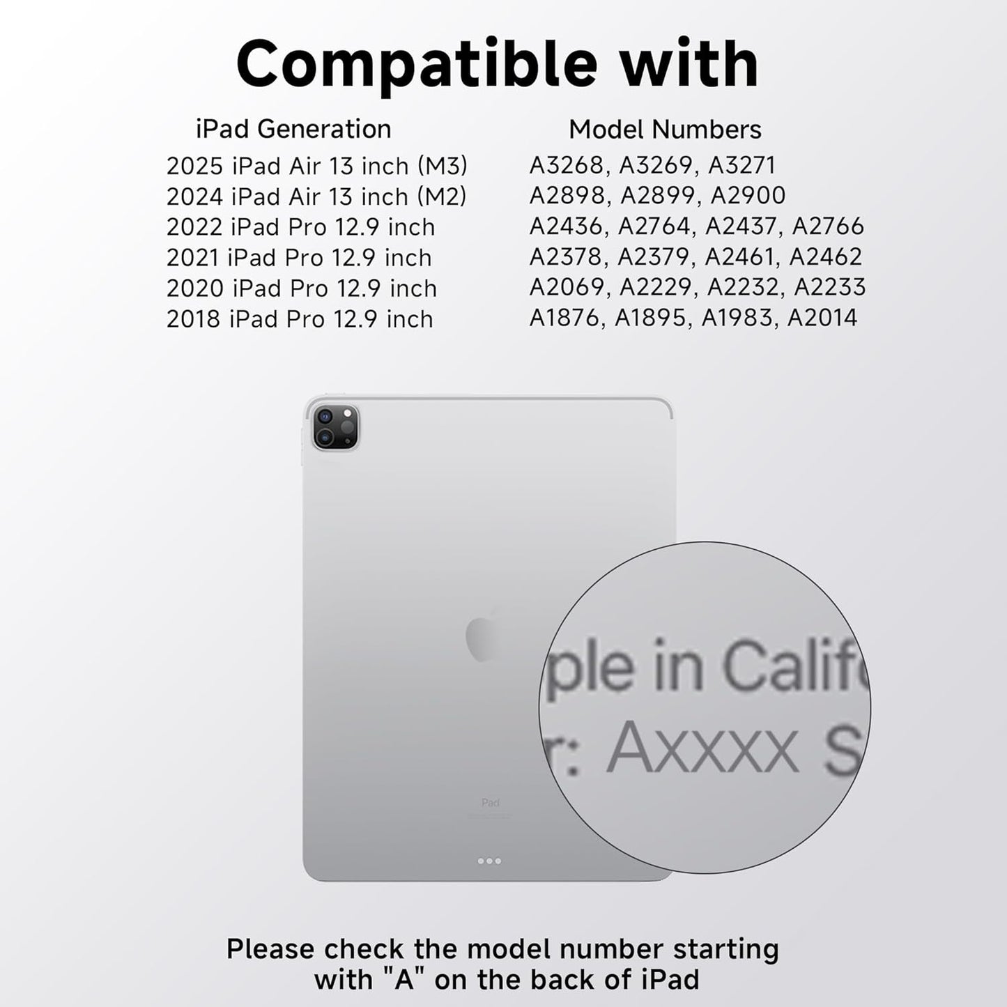 Keyboard Case for 12.9 inch iPad Pro 6/5/4/3rd Gen & 13 inch iPad Air (2025 M3, 2024 M2) Wireless Keyboard with Trackpad 7 Color Backlit, Transparent Protective Cover with Pencil Holder (Pink)