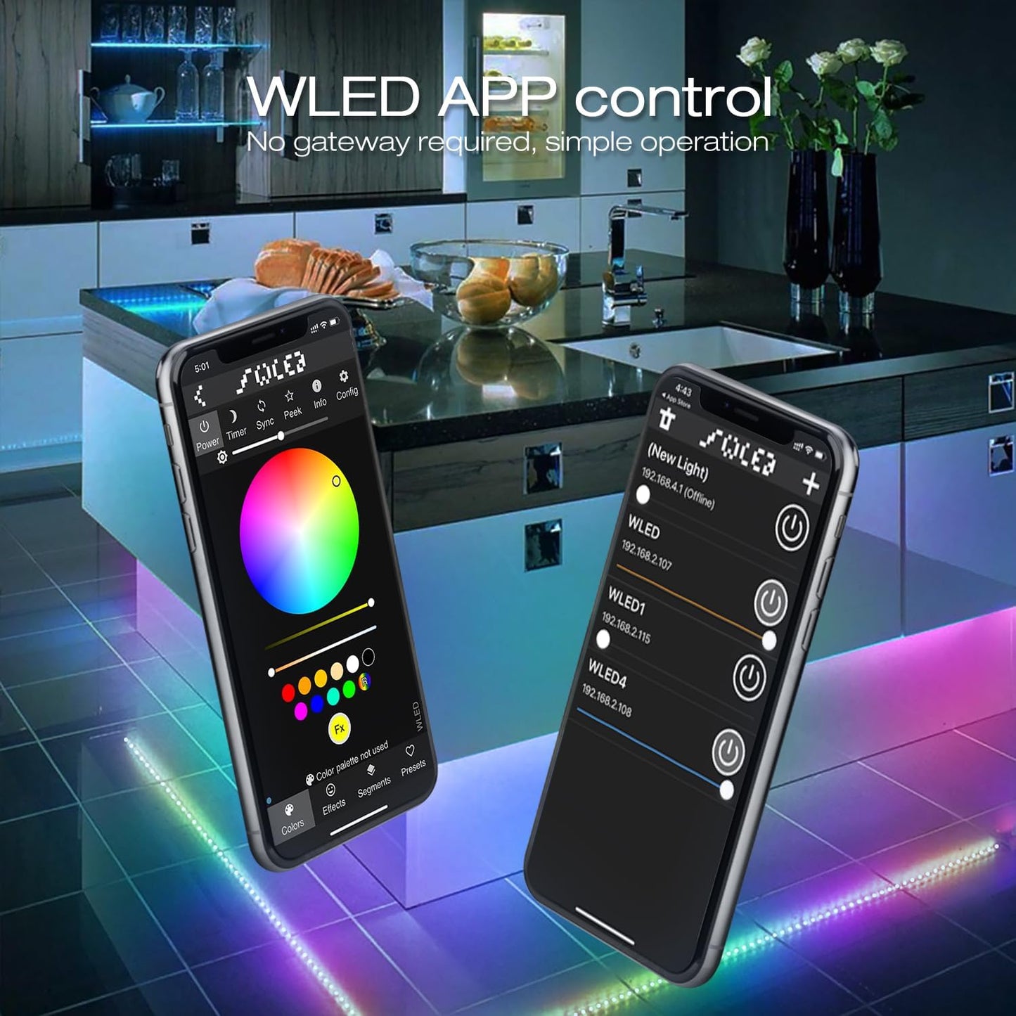 GLEDOPTO WLED ESP8266 Mini LED Controller DC12-24V RGB IC Digital Dynamic Light WS2811 WS2812 WS2812b SK6812 WS2815 Flexible DIY FCOB Addressable LED Strip