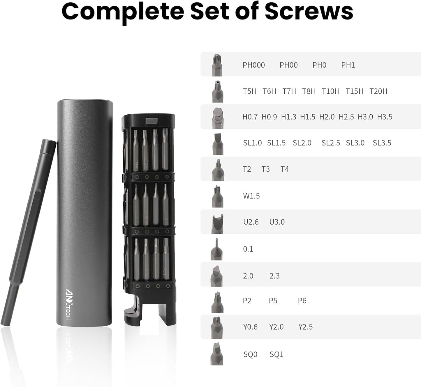 46-in-1 Precision Screwdriver Set with S2 Steel Bits & Security Bits, Mini Tool Kit for Electronics, Computers, Phones, Home/Dorm DIY, Magnetic Screwdriver with Portable Box, Great Gift for Men