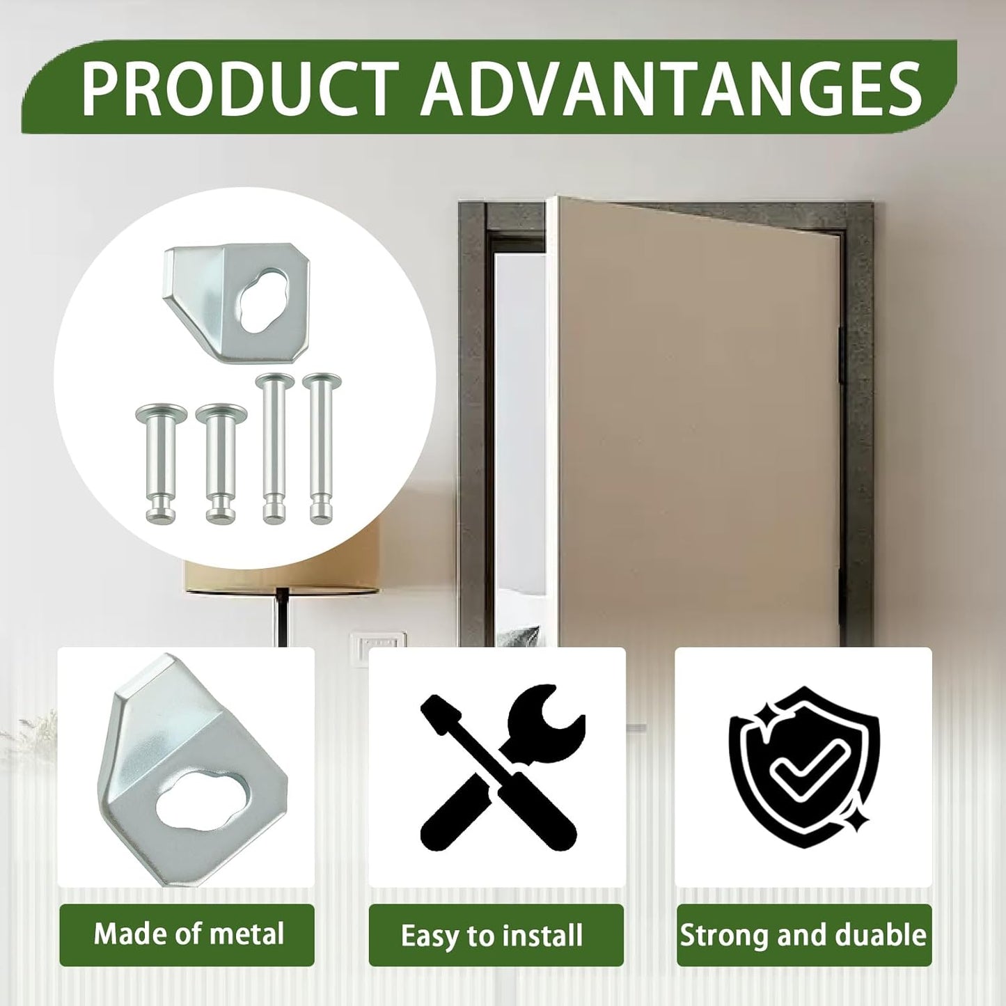 Screen Door Repair Kit, 5 Pcs Screen Door Closer Replacement Parts Compatible with Larson/Andersen/Emco Storm Door