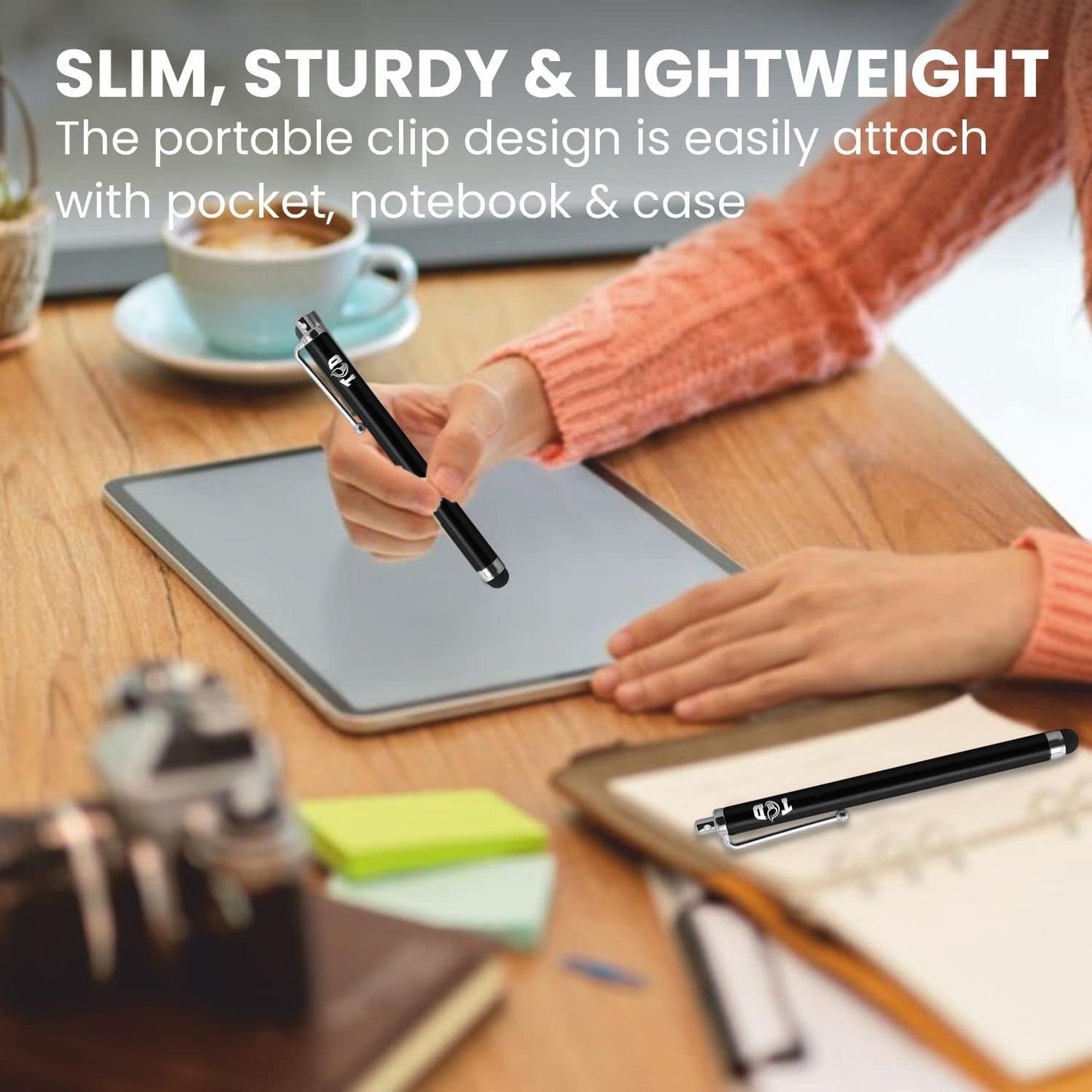 TCD 100 Pack Stylus Pen for iPad, High Precision Universal Capacitive Bulk Digital Stylus Pen – Compatible w/iPhone, Tablet, Touchscreen Laptop – Rubber Tip Black Styluses for All Touch Screen Devices