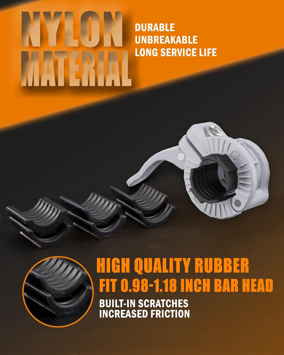 MAXRICH Barbell Clamp 1 inch Multiple Sizes & Adjustable Weight Clips for Quick Release Barbell Collars