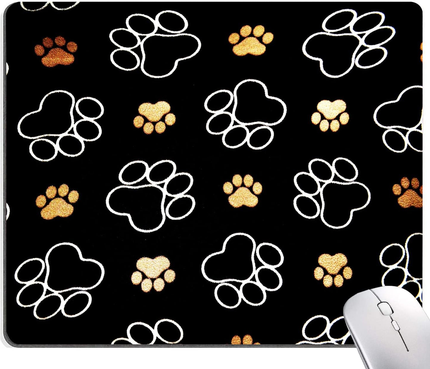 Hokafenle Mouse Pad, Cute Dog Paw Mouse Pad Design, Mouse Mat Square Waterproof Mousepad Non-Slip Rubber Base Computer Mouse Pads for Office Home Laptop