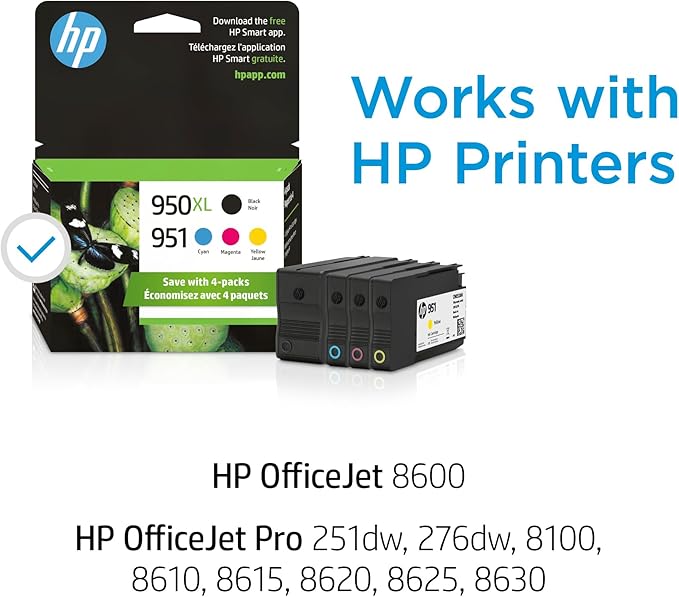 HP 951 Black, Cyan, Magenta, Yellow Ink (Black XL + CMY)