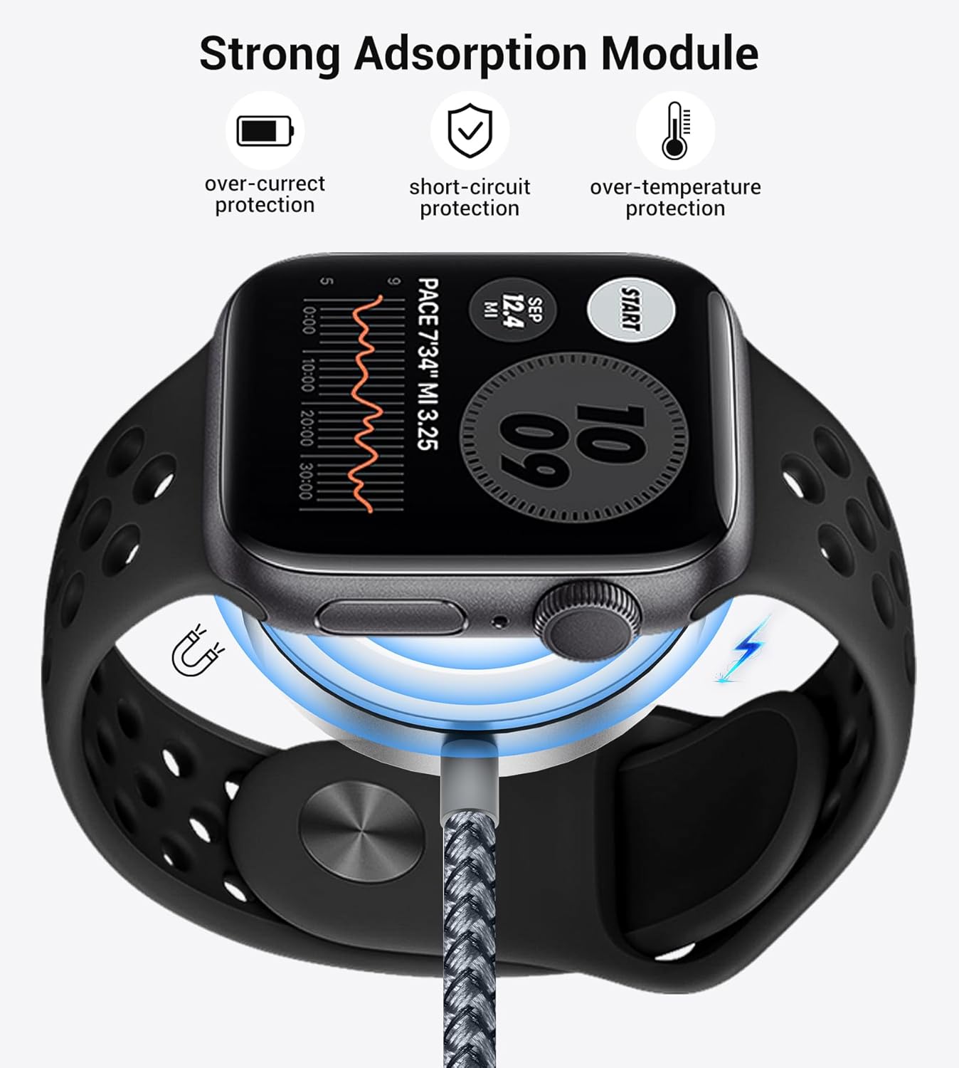 Temdan for Travel Vacation Essentials,3 in 2 USB C Cable for Apple Watch Charger/iPhone 16 Charger/Lightning,Multi Charging Cable Cord,Camping Essentials,Portable Designed for iWatch &iPhone 16-12-5FT