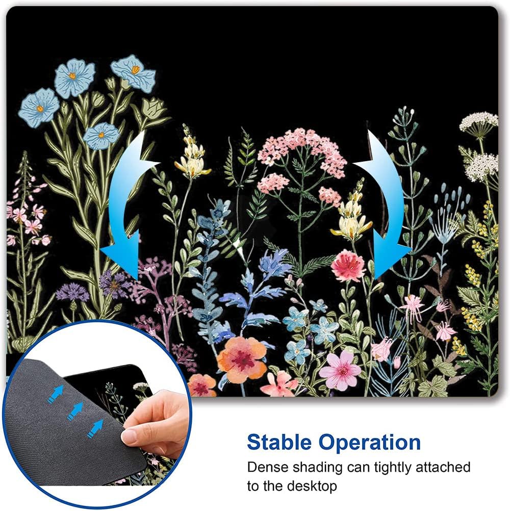 Mouse Pad, Premium-Textured Mouse Mat, Non-Slip Rubber Base Mousepad for Laptop, Computer & PC,9.5×7.9 in,Weeds