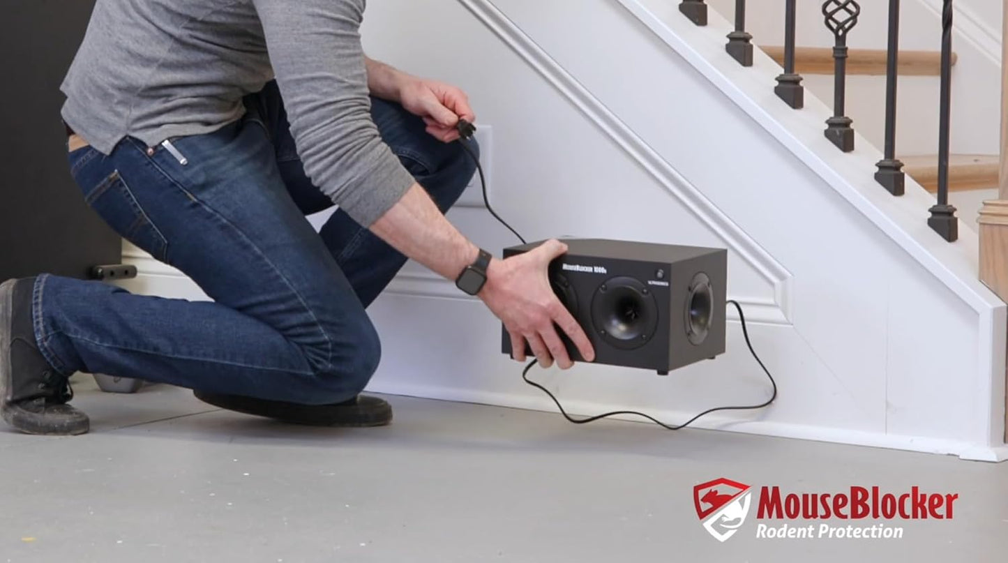 1000x Powerful Plug-in Ultrasonic Mouse and Rodent Deterrent for Buildings, Garages, Attics and More. Works with All Rodents. Ultrasonic Rodent Repeller, Band