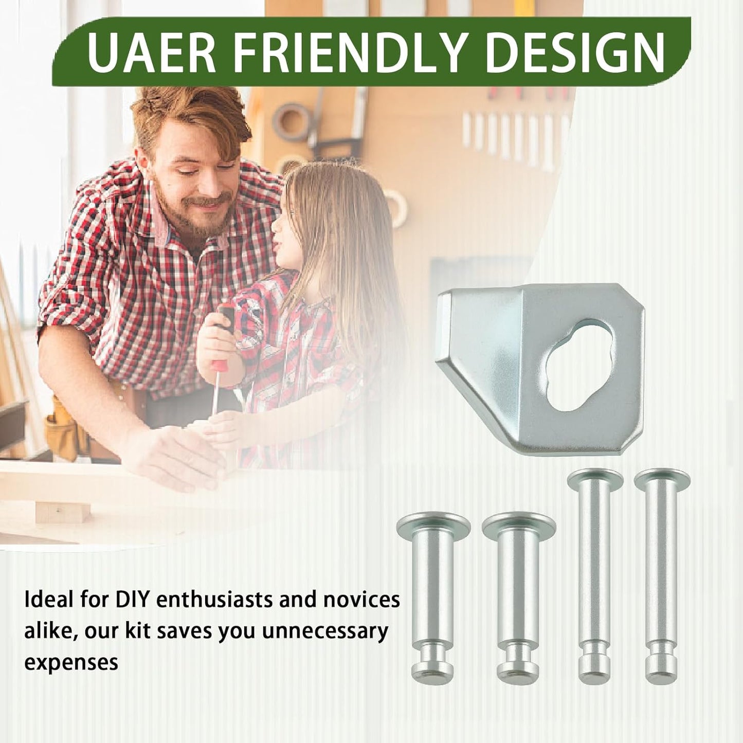 Screen Door Repair Kit, 5 Pcs Screen Door Closer Replacement Parts Compatible with Larson/Andersen/Emco Storm Door