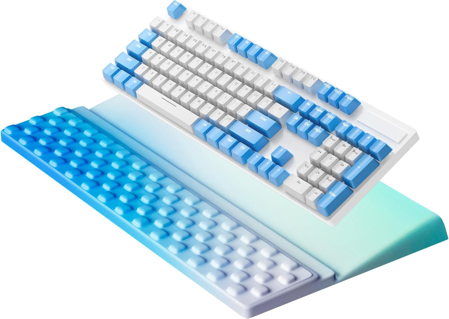 Ospelelf Ergonomic Keyboard Wrist Rest Pad Comfortable Keyboard Stand Riser Holder Pad for Office Gaming