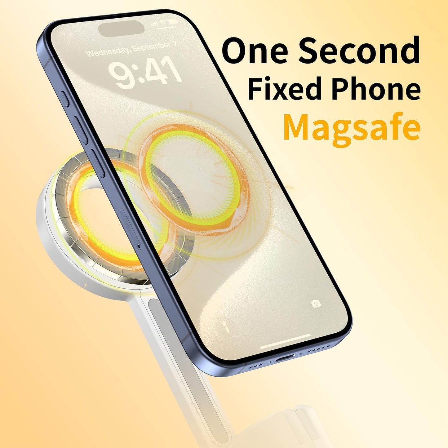 SEAJIC Magnetic Selfie Stick Tripod with Remote,54" Phone Tripod Compatible with MagSafe,Fit for iPhone 12/13/14/15 Series,Magsafe Case and Other Phones with Metal Ring