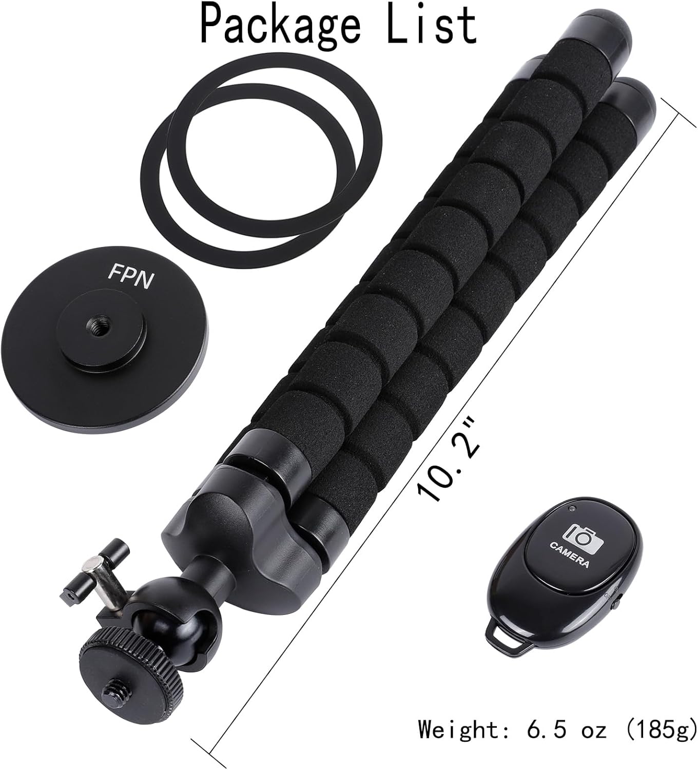 Magnetic Flexible Tripod for iPhone, Mini Bendable Tripod Stand with Wireless Remote for Magsafe, Compatible with iPhone 16 15 Plus Pro Max 14 13 12 Series