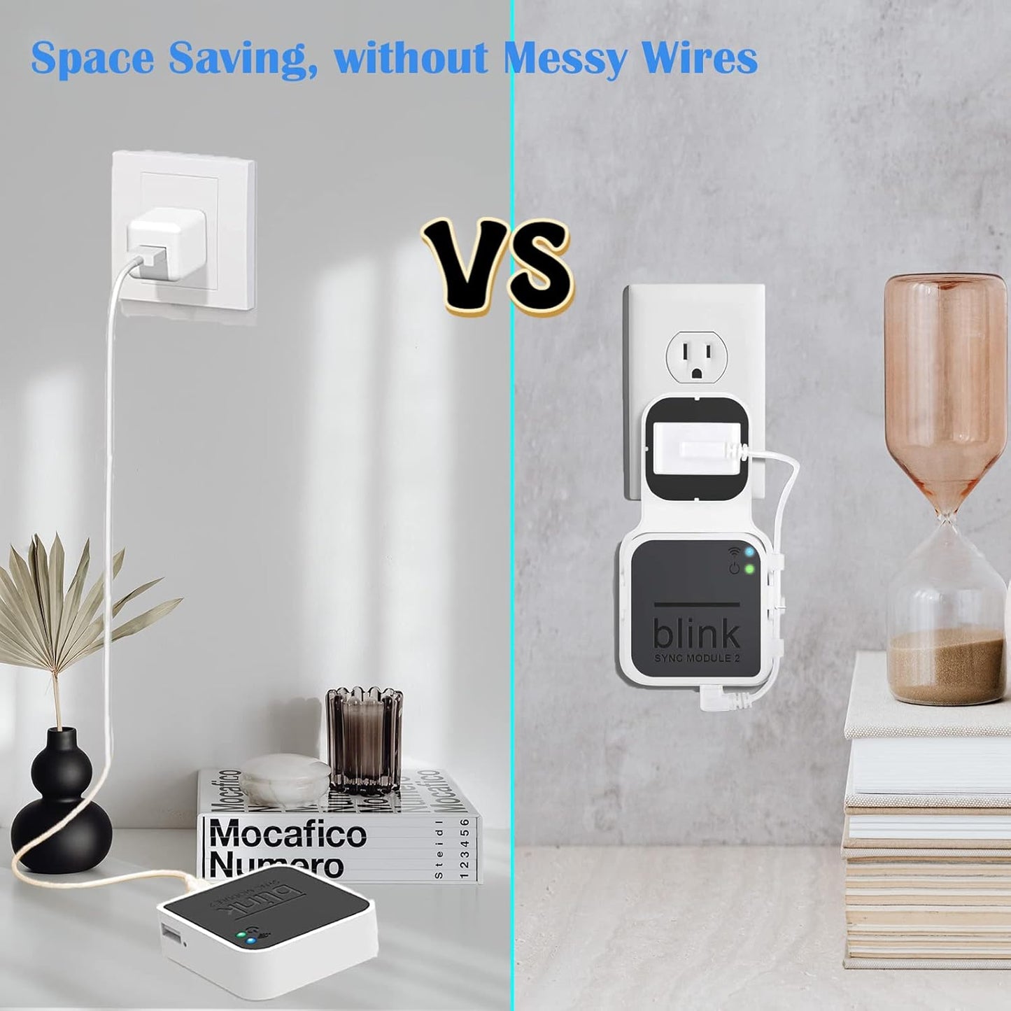 256GB Blink USB Flash Drive and Sync Module 2 Mount, Space Saving and Easy Move Mount Bracket Holder for Blink Outdoor Indoor Security System