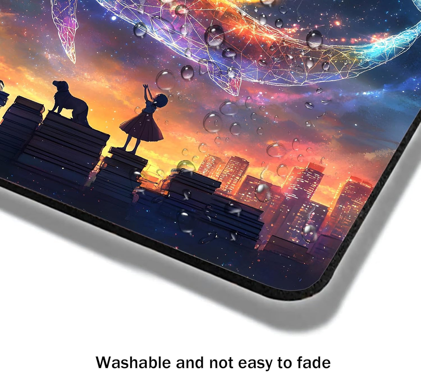 Mouse Pad, Cute Aesthetics Art Whale Mouse Pads for Desk, 9.5" x 7.9" Non-Slip Rubber Base Computer Mousepad with Women, Portable Square Design for Wireless Mouse and Pad Laptop Office & Travel