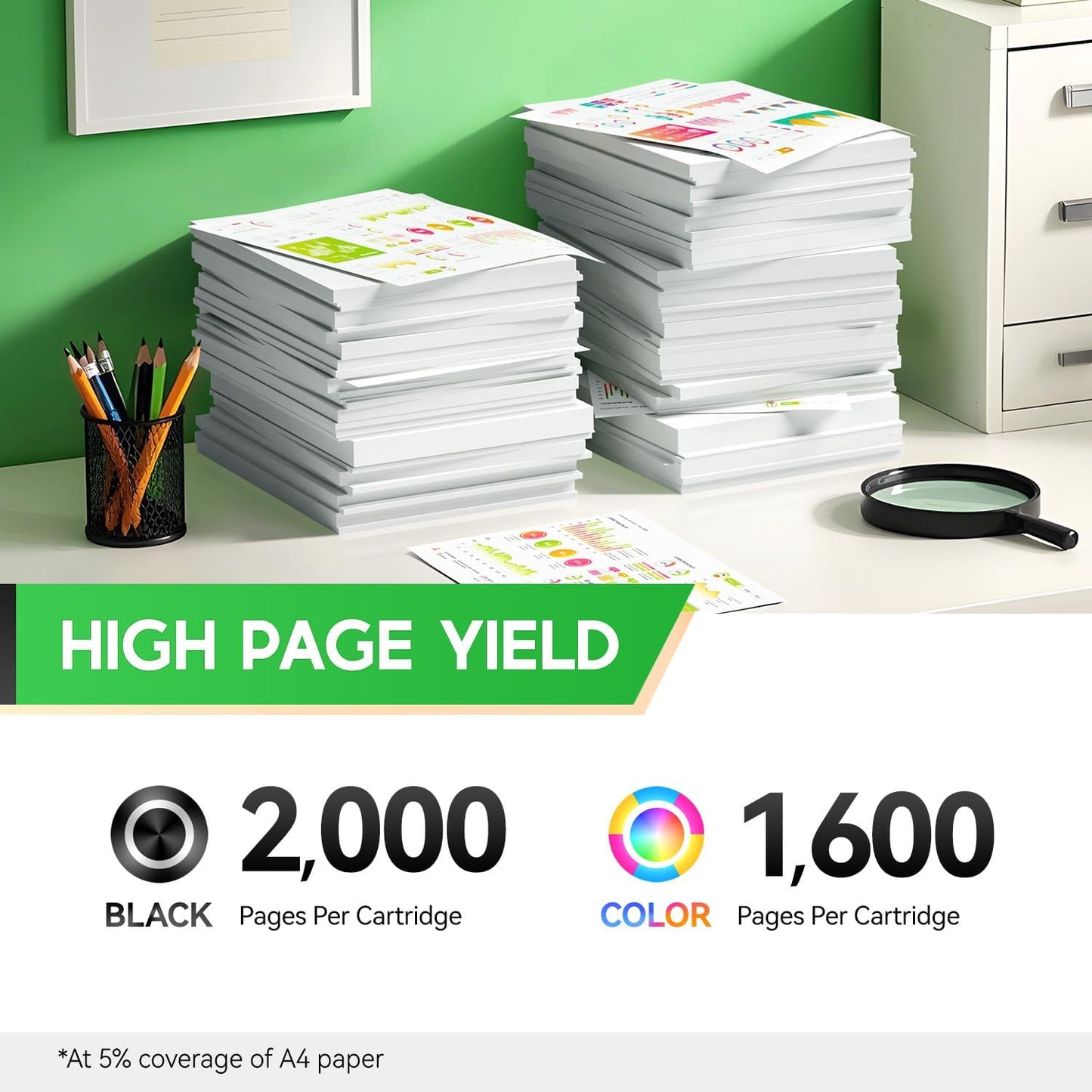 910XL Ink Cartridges Combo 4-Pack High Yield Replacement for HP 910 910XL Ink Compatible with HP OfficeJet 8010 8020 Pro 8030 8015 8025 8028 8035 8018 8022 e Printers Color Black Cyan Magenta Yellow