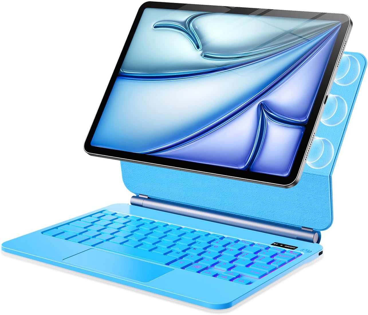 for iPad Pro 11 inch Case with Keyboard,Keyboard Case for iPad Air 11 inch (M2) 2024 & iPad Pro 11 in (1st/2nd/3rd/4th Gen),Magic-Style Magnetic - Backlit Keyboard (Blue)