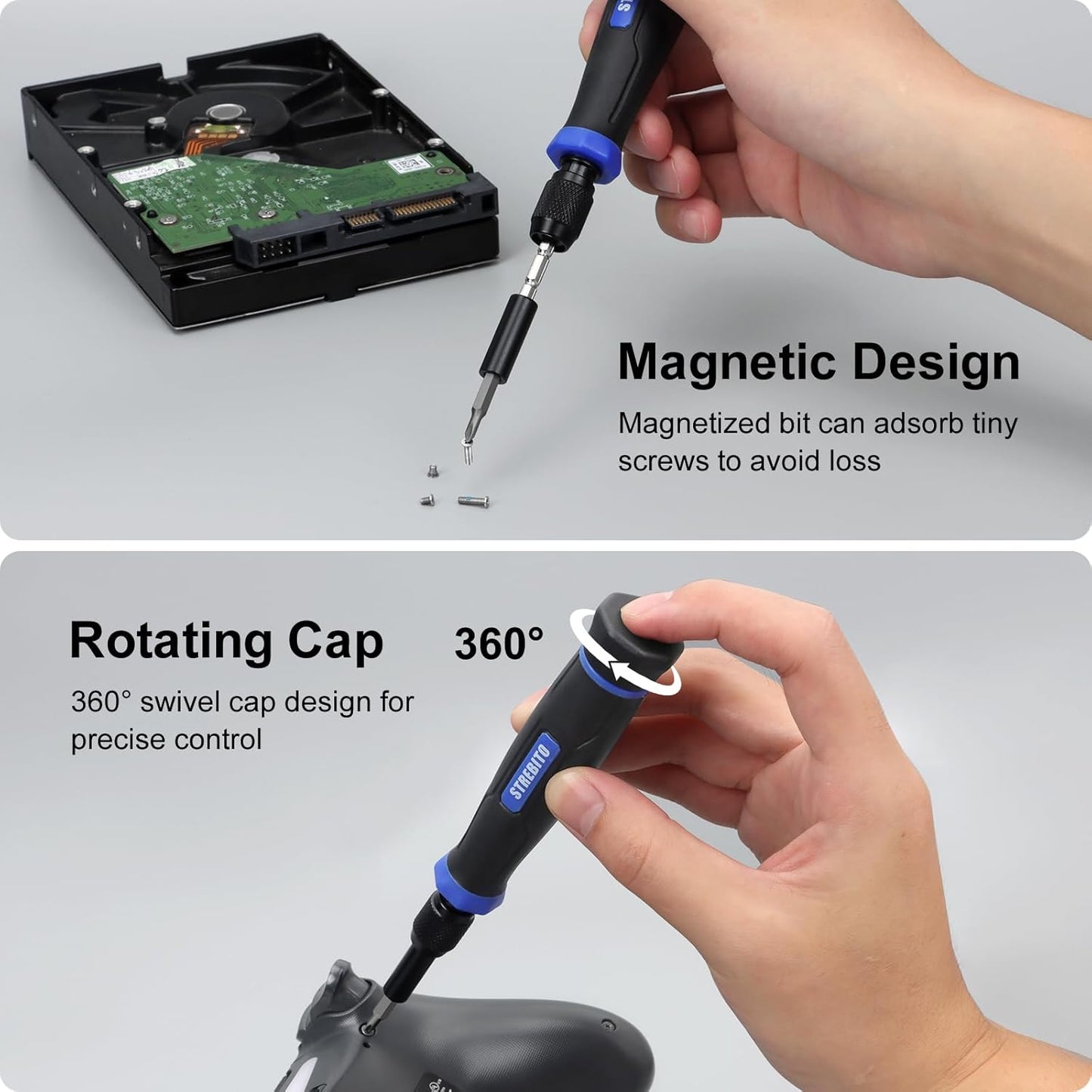 STREBITO Precision Screwdriver Set 153 in 1 Small Magnetic Screwdriver Set with Case, Electronic Repair Tool Kit for Computer, Laptop, iPhone, Macbook, PC, PS5, Xbox Controller, RC, Jewelers, Glasses