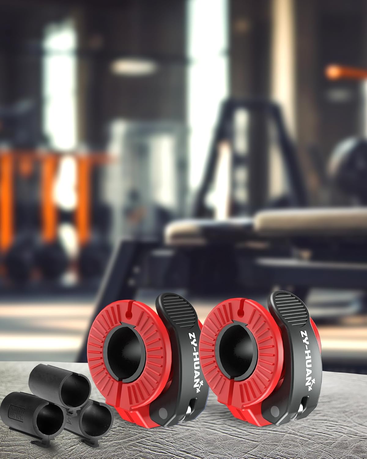 Pro Barbell Clips 1 inch Barbell Clamps 0.9-1.18inch Quick Release Weight Clips for Bars Multi-Size Adjustable Olympic Barbell Clamps