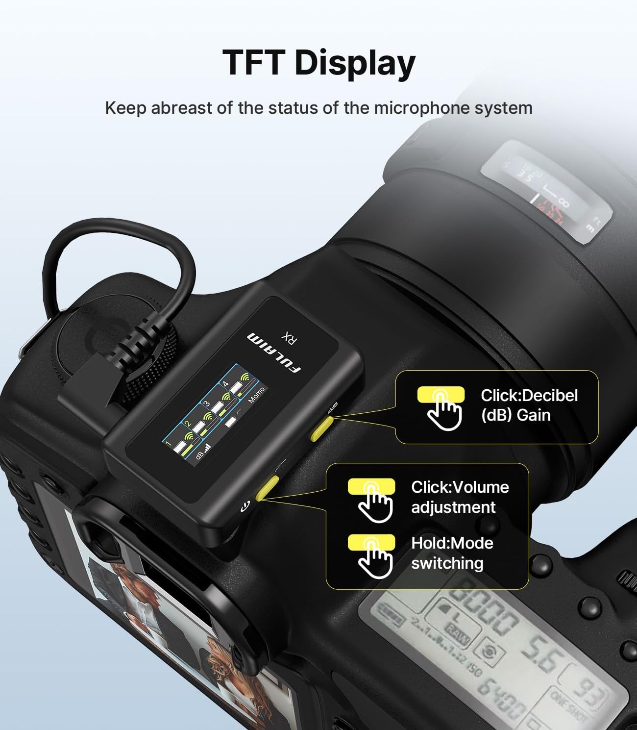 FULAIM X6 Wireless Lavalier Microphones with 4 Transmitter for iPhone, iPad, Android, Camera, Lapel Mic with 48KHz 24Bit, Noise Cancellation for Video Recording, Vlog, YouTube, TikTok