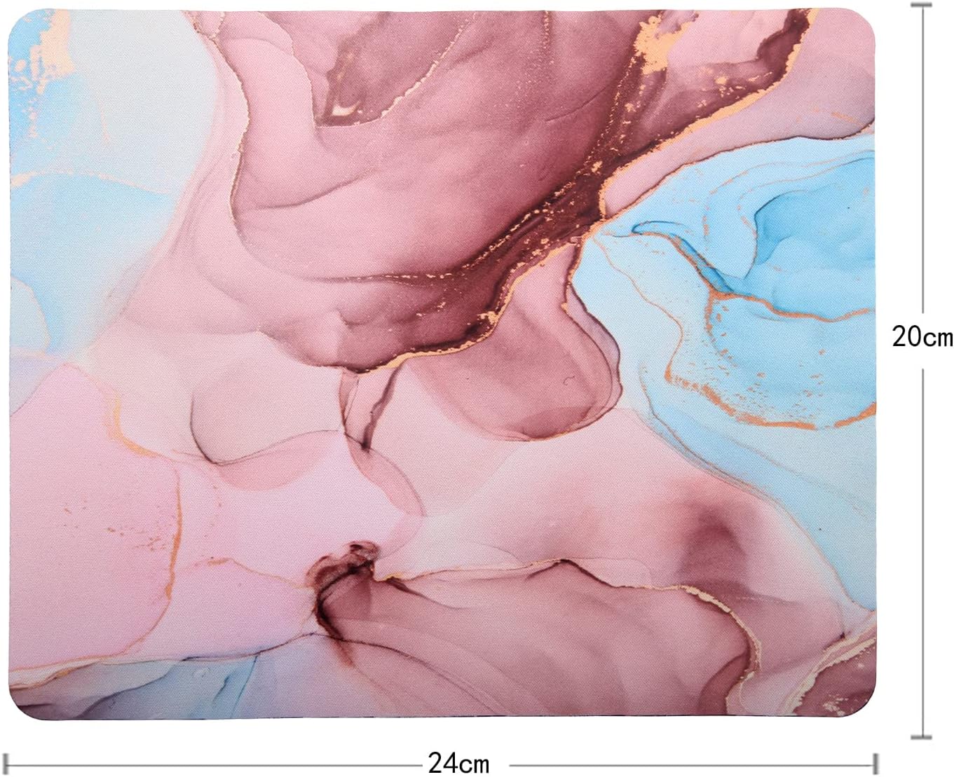 Mouse Pad, Gaming Mouse Pad, Non-Slip Rubber Base Mouse Mat with Designs for Laptop, Computer & Office, 9.5 x 7.9 x 0.12 inches (Marble 8)