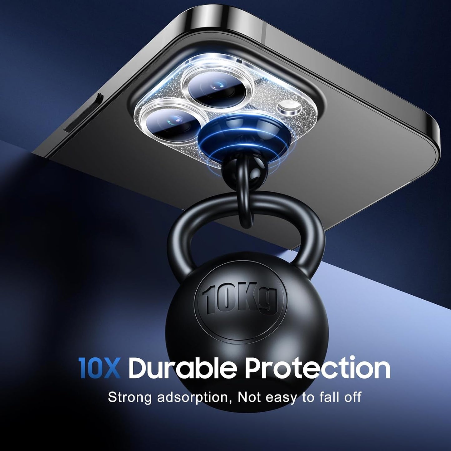 UniqueMe 3 Packs Compatible for iPhone 14 Pro Max/iPhone 14 Pro Camera Lens Protector Acrylic [Not Glass],[Case Friendly][Scratch-Resistant][Night Shooting Mode]-Glitter Black