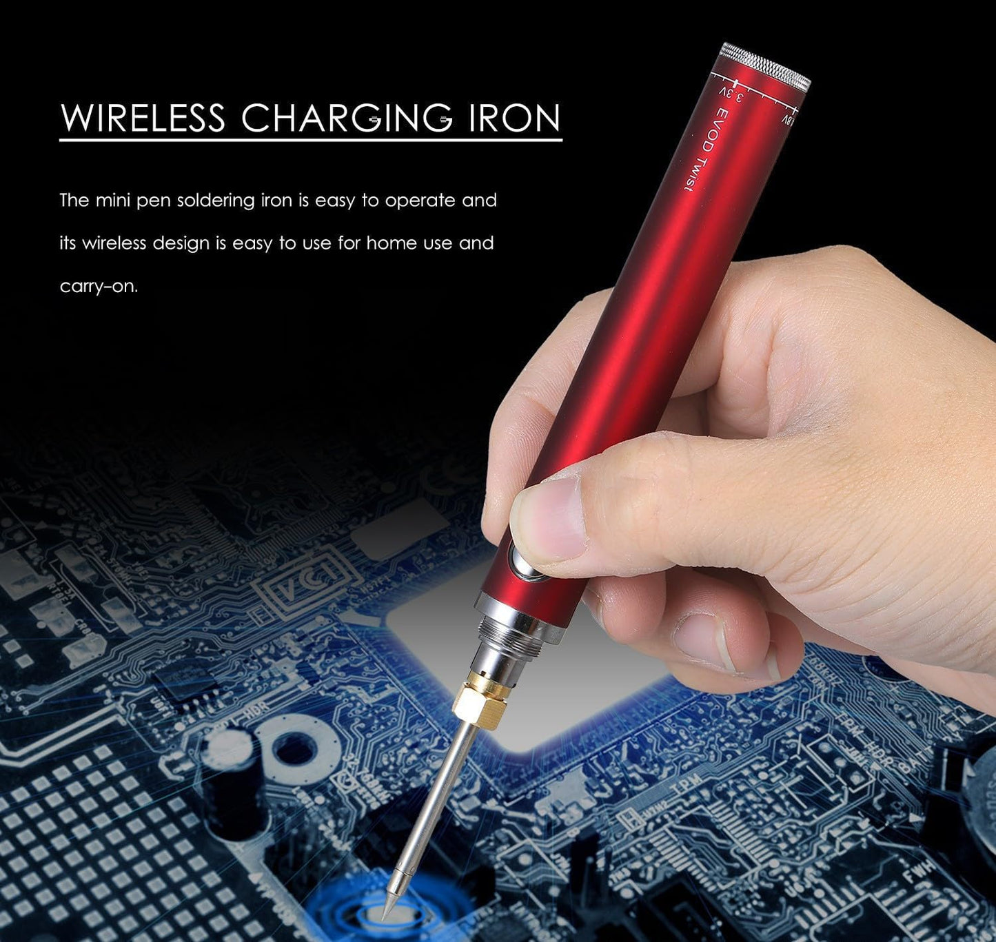 Portable soldering iron, 1100 mAh battery, rechargeable, suitable for home appliance repair, electronic components tin soldering repair, DIY handmade