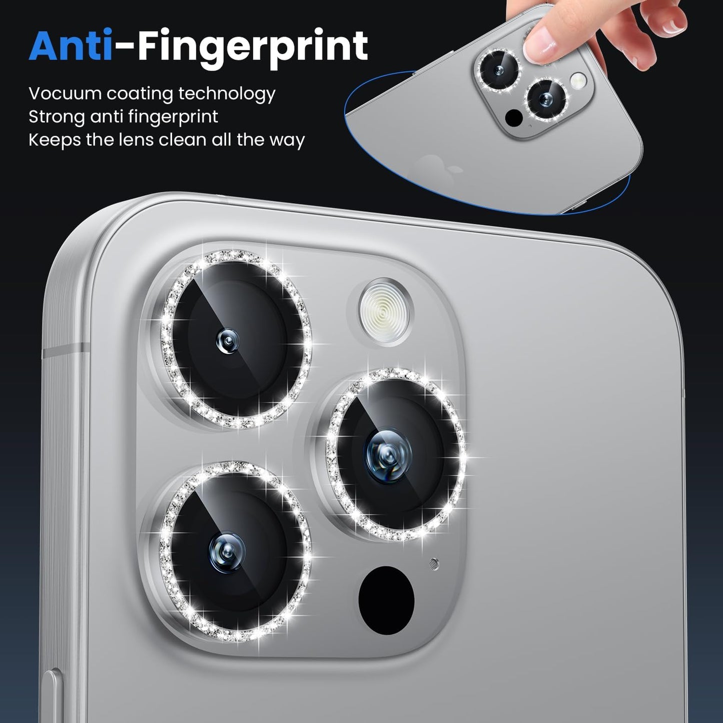 WSKEN for iPhone 16 Pro/iPhone 16 Pro Max Camera Lens Protector - [Original Shooting Model] Shatterproof Ultra HD Tempered Metal Glass Camera Screen Protector Cover Film Accessories