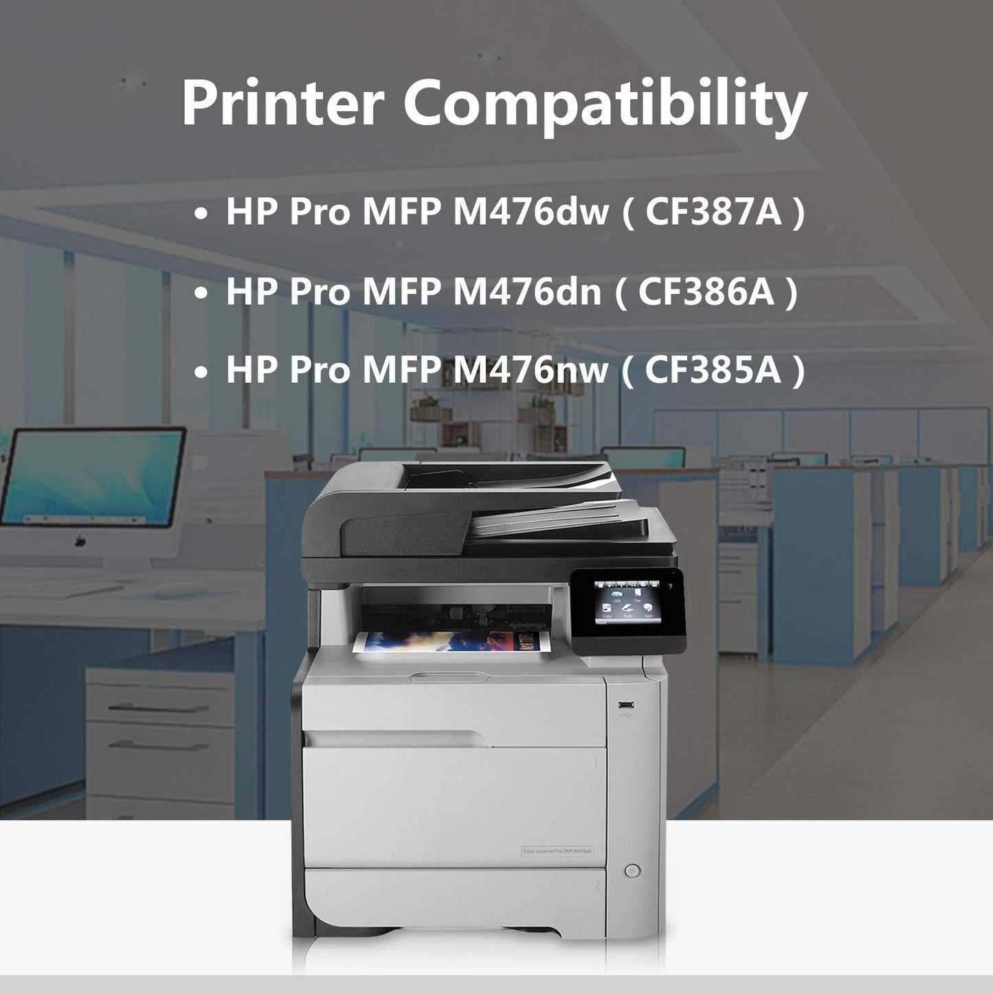 4 Pack (BK/C/M/Y) 312A | CF380A CF381A CF382A CF383A Remanufactured Toner Cartridge Replacement for HP Color Laserjet Pro M476dw(CF387A) M476dn(CF386A) M476nw(CF385A) Printer,Sold by TopInk