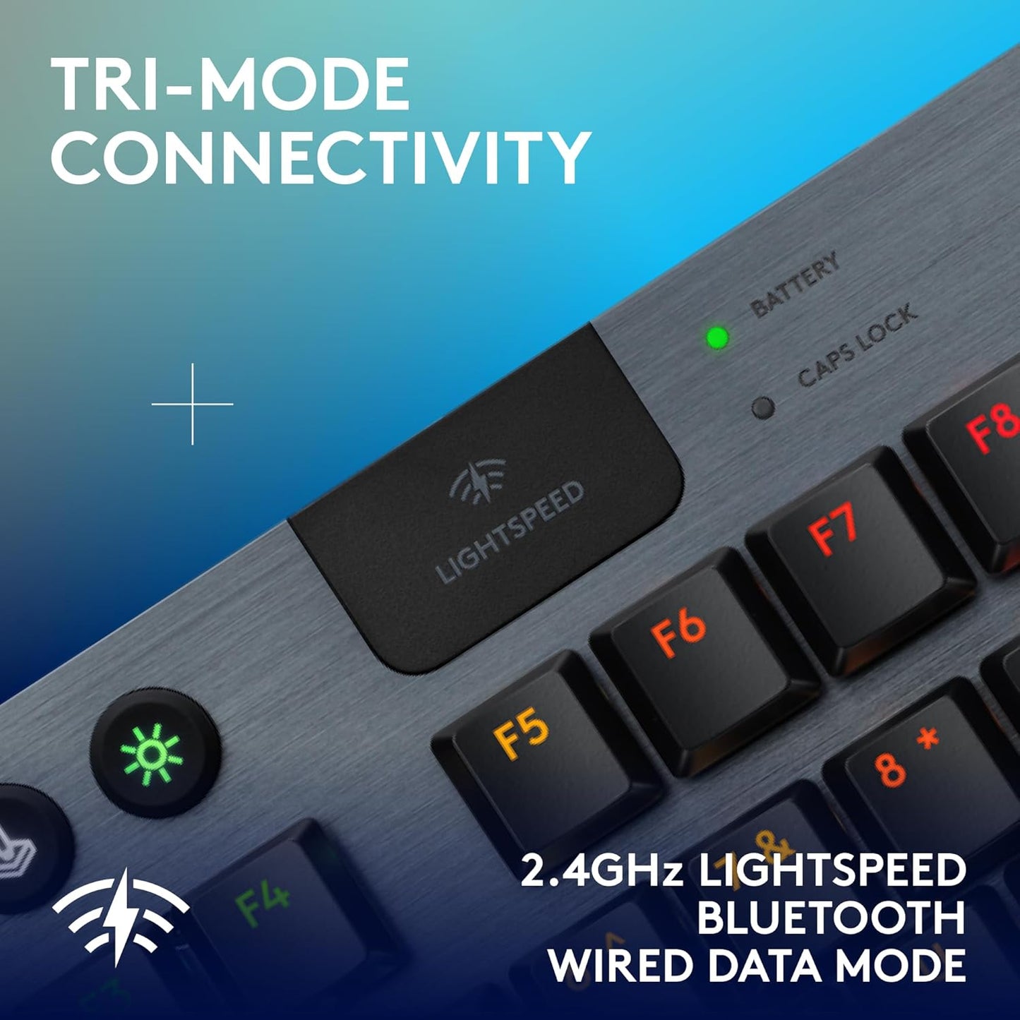 Logitech G915 X Lightspeed TKL Wireless Mechanical Gaming Keyboard, Double-Shot PBT Keycaps, Fully Programmable Keys, RGB Backlit Mac/PC Gaming Keyboards, Aluminum Finish, GL Linear Switches, Black