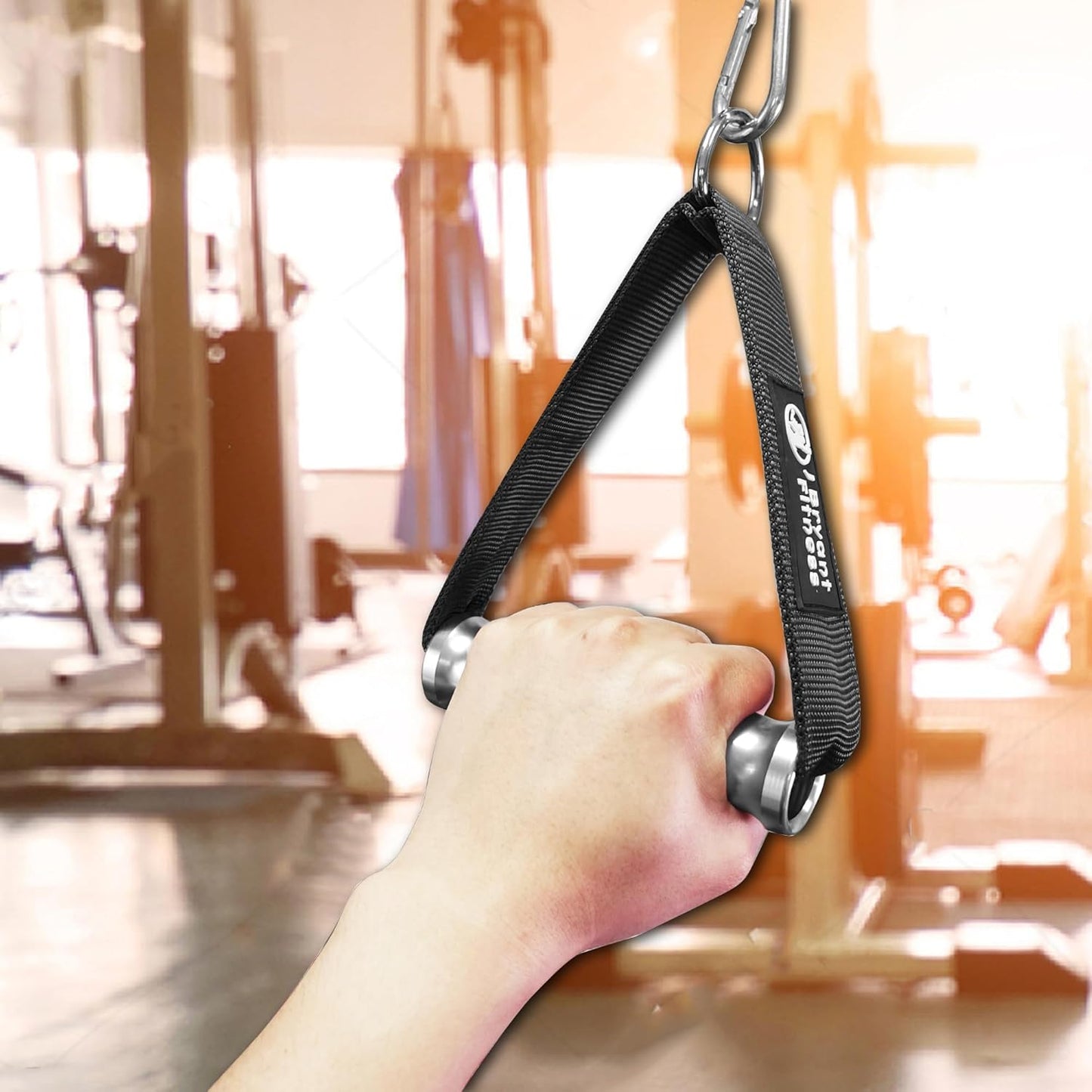 J Bryant Fitness Metal Gym Handles for Cable Machine Attachment Heavy Duty Aluminum Alloy Handle Grips Durable Workout Handles for Resistance Bands Pulley LAT Pull Down System