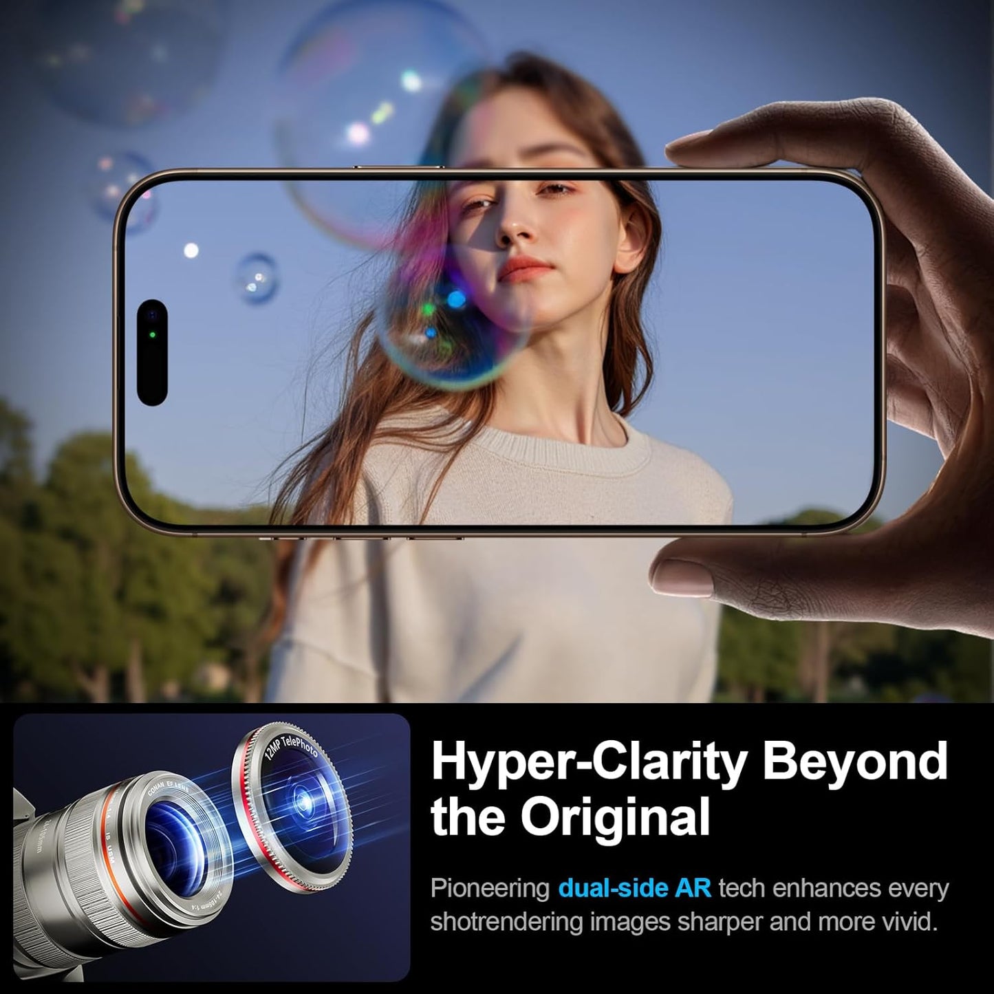 X-it 2 Pack Camera Lens Protector, Shatterproof Anti-Scratch Ultra HD Mechanical Gear Camera Protector, Anti-Glare 9H Tempered Glass Lens Protector for iPhone 16/iPhone 16 Plus,Case Friendly,SilverRed